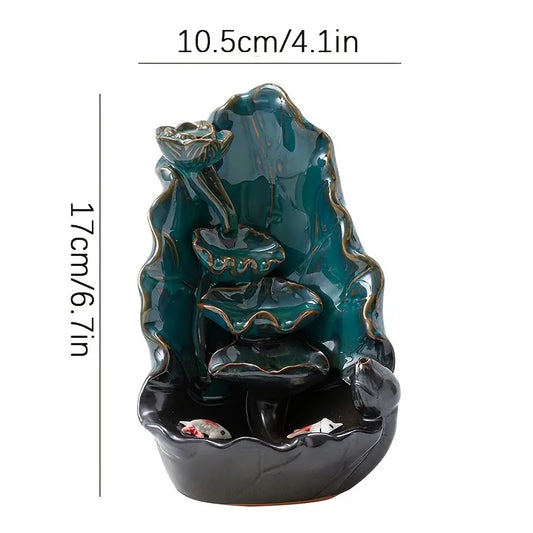 Lotus Flower Ceramic Incense Burner Home Decoration