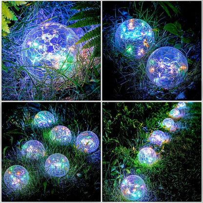 Solar Crackle Ball Light for Garden Decoration