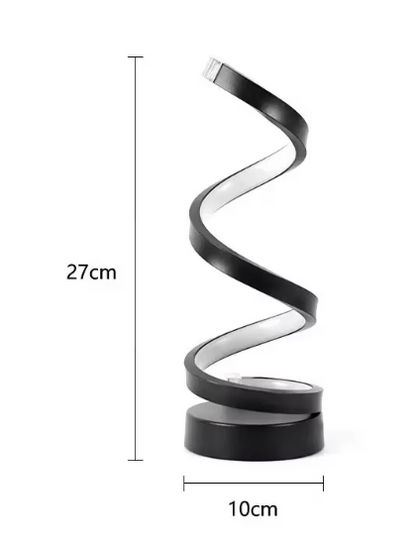 LED Spiral Table Lamp — Dimmable Mood Lighting for Your Space