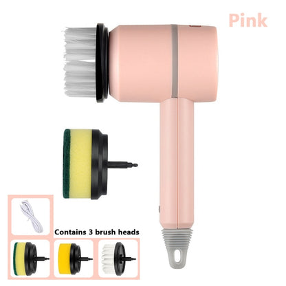 Electric Cleaning Brush — 3 Heads, One Spotless Home