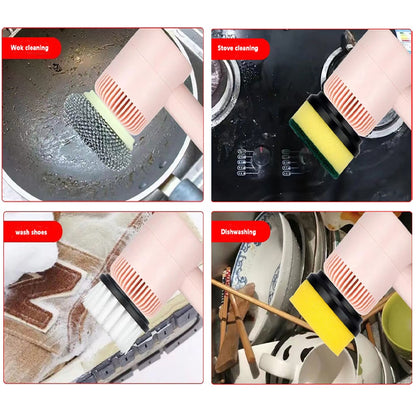 Electric Cleaning Brush — 3 Heads, One Spotless Home