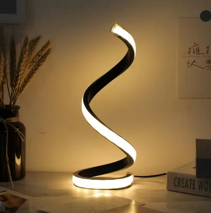 LED Spiral Table Lamp — Dimmable Mood Lighting for Your Space
