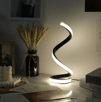 LED Spiral Table Lamp — Dimmable Mood Lighting for Your Space