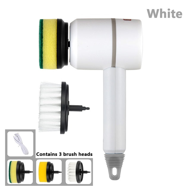 Electric Cleaning Brush — 3 Heads, One Spotless Home