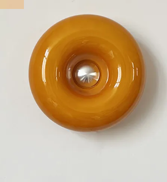 Antique Donut Glass Bedside Lamp — Warm Glow for Your Bedroom