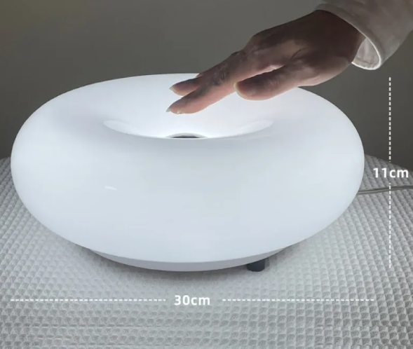 Antique Donut Glass Bedside Lamp — Warm Glow for Your Bedroom