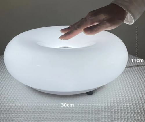Antique Donut Glass Bedside Lamp — Warm Glow for Your Bedroom